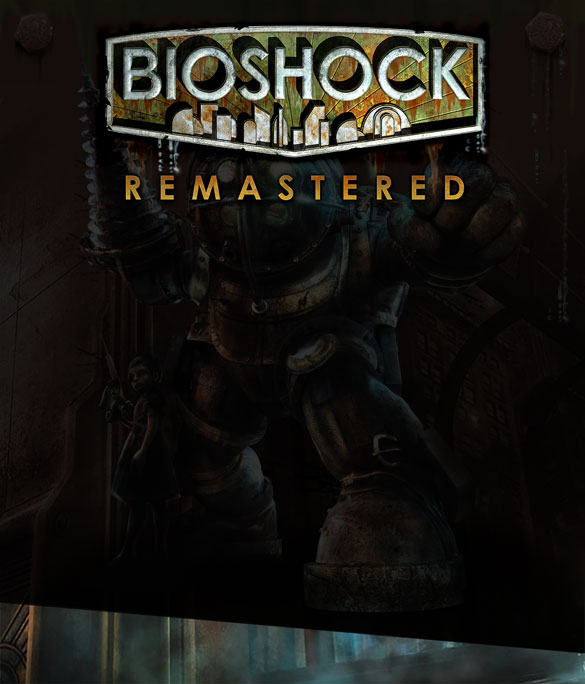 Big Daddy, Little Sister faded out with BioShock Remastered logo