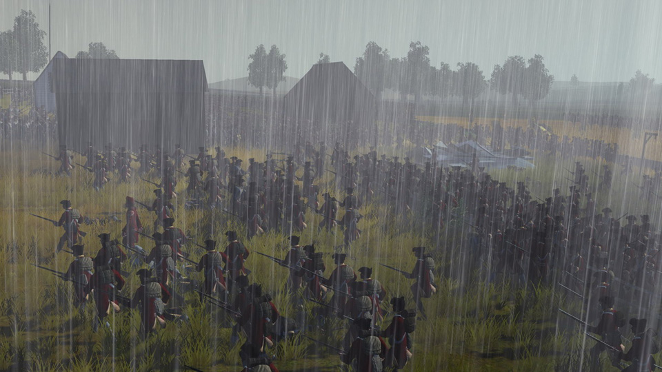 В игре Empire: Total War военные кампании продолжаются в любых погодных условиях.