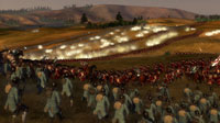 В эпическом сражении британской и баварской армий на экране присутствуют тысячи солдат.