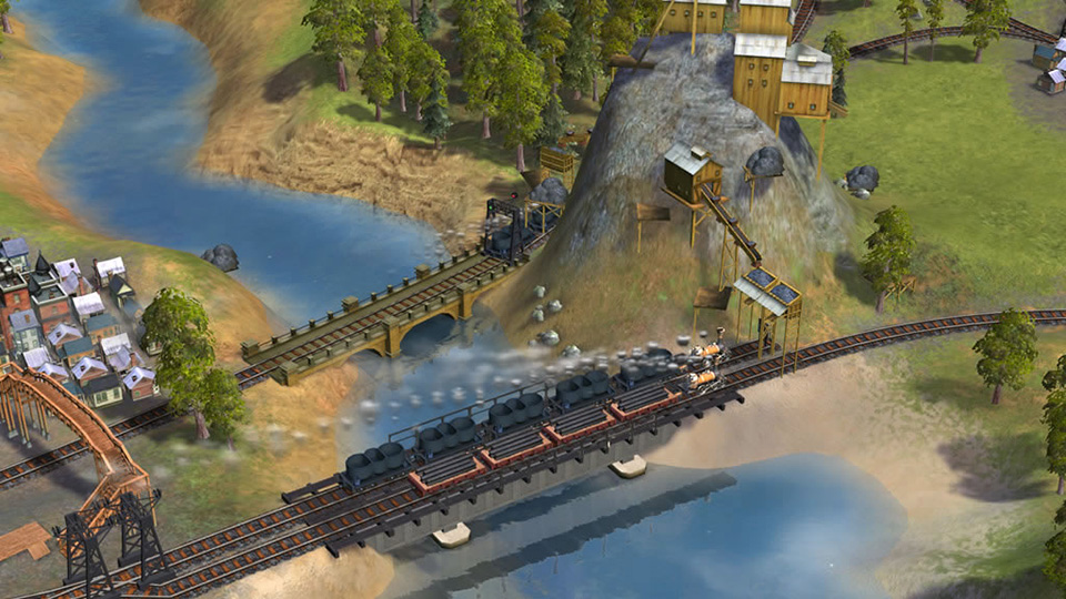 Des voies ferrées judicieusement disposées vous aideront à faire meilleur usage des ressources naturelles tel le charbon.
