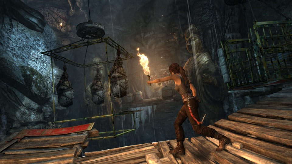 Lara explores an ancient tomb as she heads further into the heart of the island.