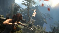 Lara can upgrade her weapons to hit harder and handle better - useful when the island’s inhabitants start hurling molotovs at her.