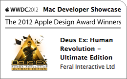 Deus Ex: Human Revolution - Ultimate Edition lauréat d’un Apple Design Award (prix du design décerné par Apple)