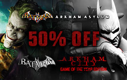 Spare 50% mit einem dynamischen Duo aus Batman: Arkham Spielen! 