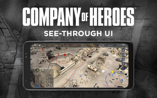 Novità: l'interfaccia semi-trasparente di Company of Heroes per iPhone e Android