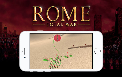 Das Schlacht-Interface in ROME: Total War für iPhone