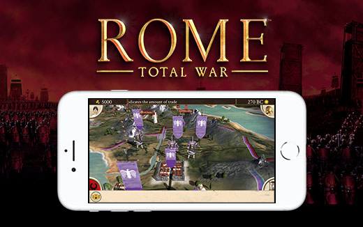 Le zoom amélioré vous permet d'avoir une vue globale des hostilités dans ROME: Total War pour iPhone