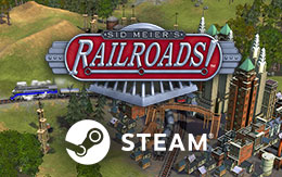 All aboard the Steam train for Sid Meier's Railroads!