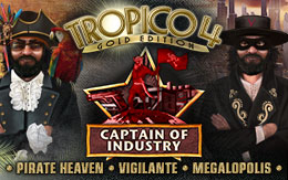 El Presidente takes the helm in the Tropico 4: Captain of Industry DLC pack, out now! 