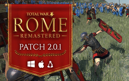 La patch 2.0.1 per Total War: ROME REMASTERED è ora disponibile