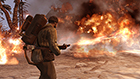A Soviet Combat Engineer uses a flamethrower to flush out enemy forces.