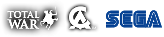 Total War, Creative Assembly & SEGA logos