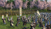 Los valientes Tokugawa lanzan un ataque a pesar de las flechas que les caen de arqueros ocultos.