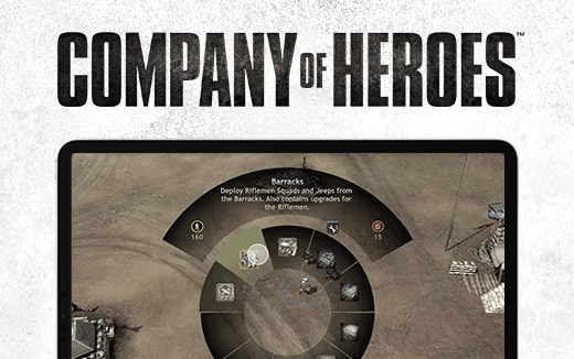 Company of Heroes pour iPad — La roue des commandes