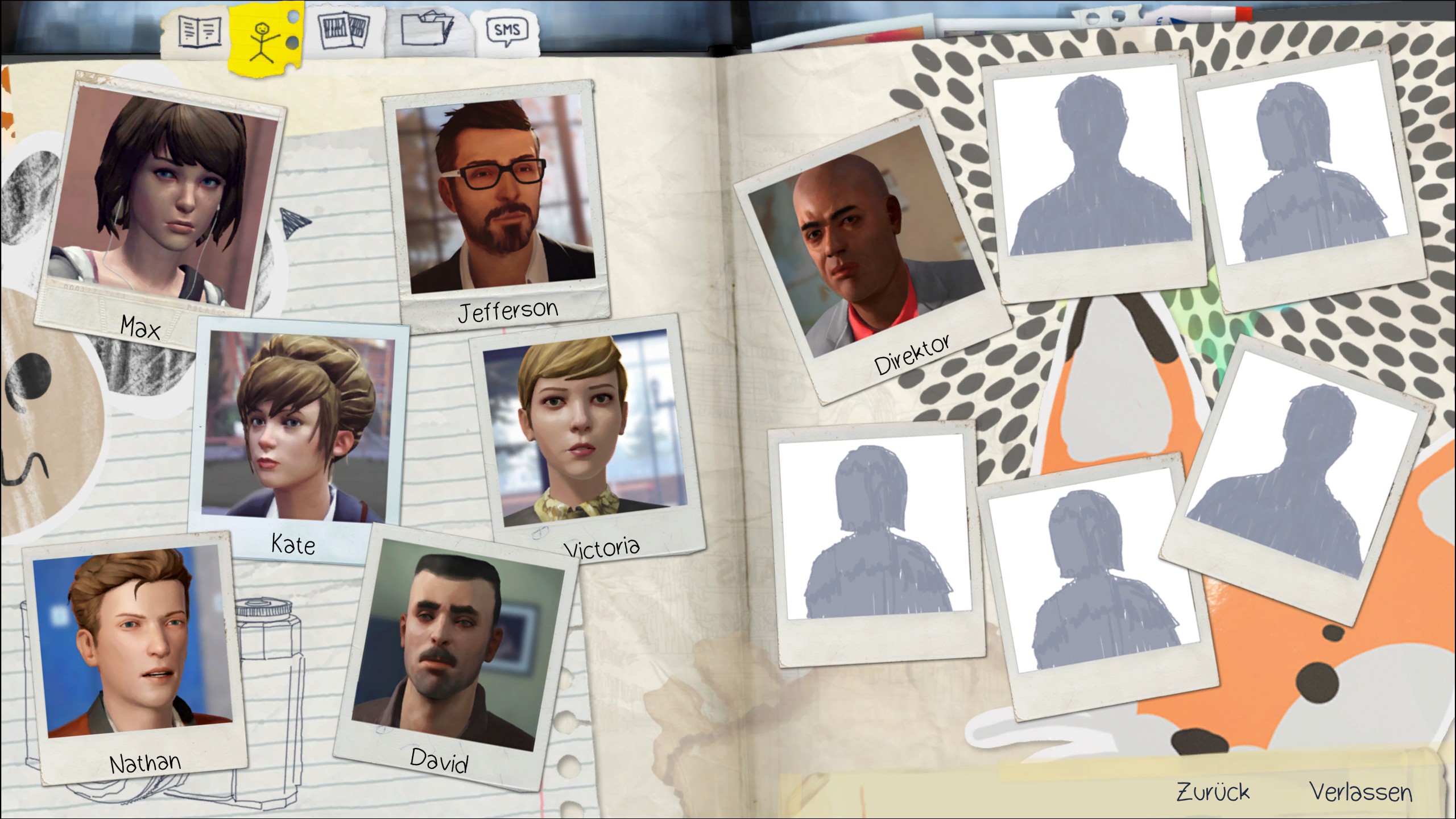 Image of character biographies