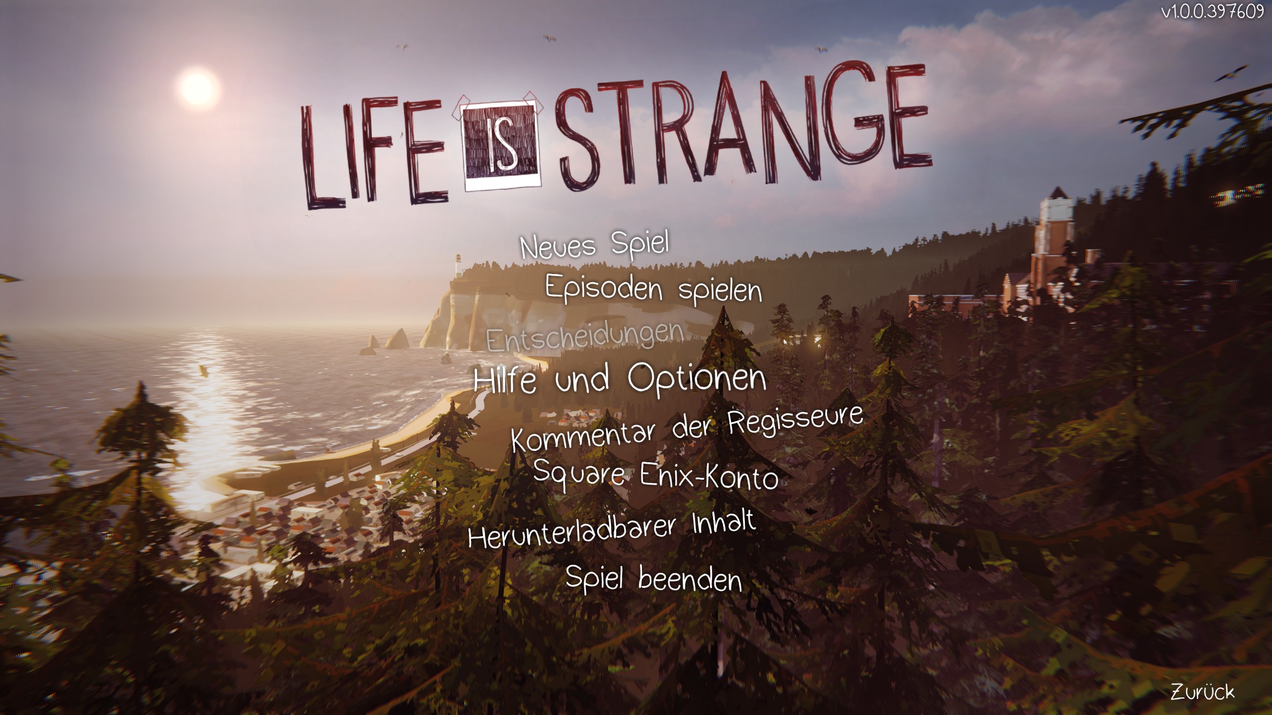 Image of main menu