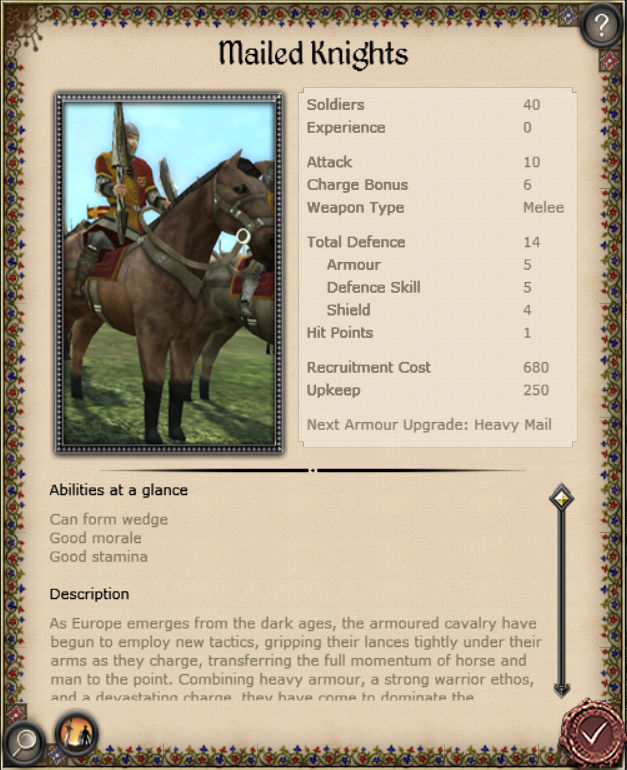 Unit information scroll