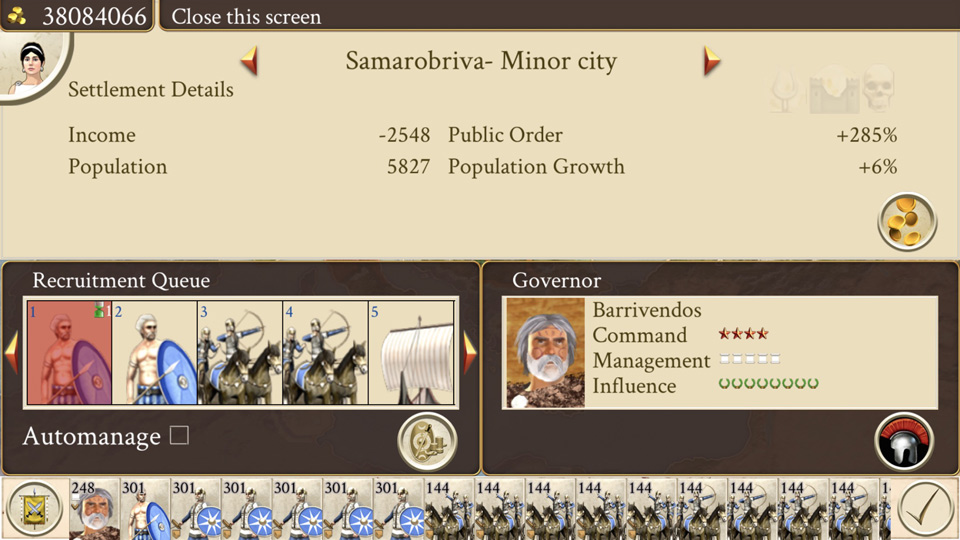 settlement screen iphone