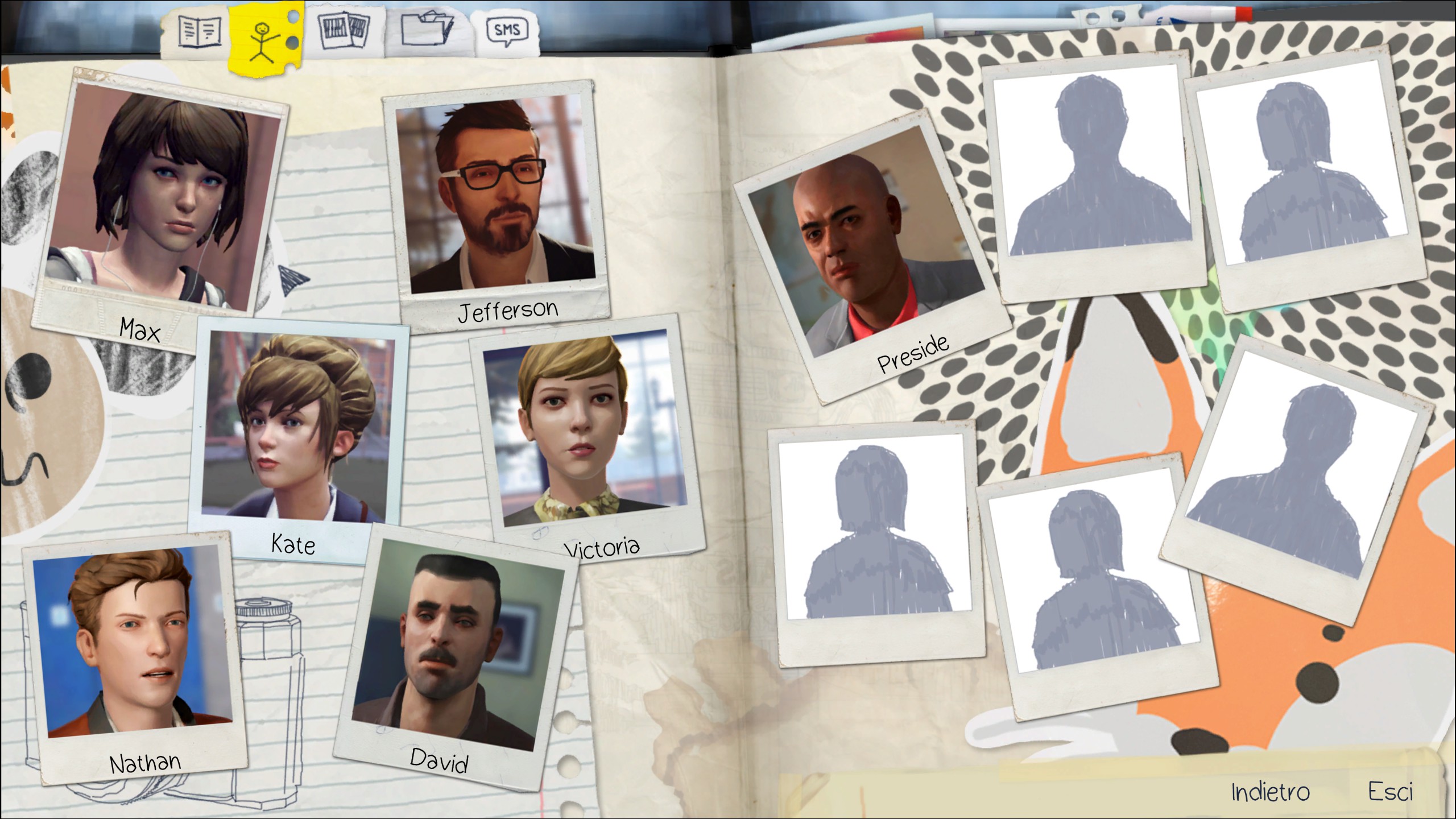 Image of character biographies