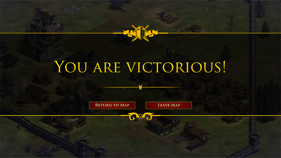 Image of the You Are Victorious screen