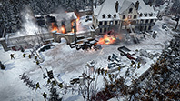 US Riflemen attack an old manor house occupied by German troops.