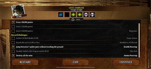 <strong>SPIELE IMMER UND IMMER WIEDER!</strong> Übertriff den Highscore, nimm Nebenaufgaben in Angriff und entdecke in jedem Level versteckte Sammelobjekte.