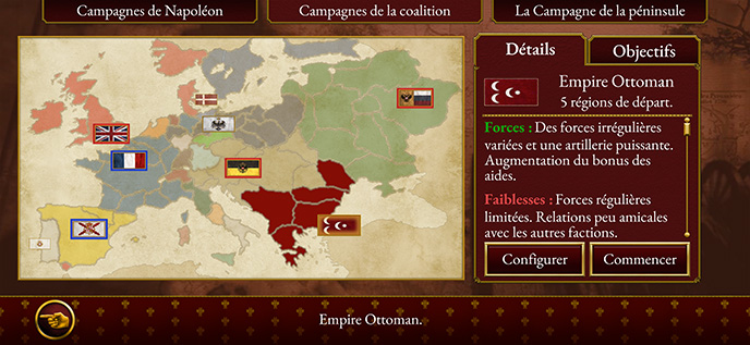<strong>QUATRE FACTIONS SUPPLÉMENTAIRES</strong> En exclusivité sur mobile, les joueurs chevronnés en quête de nouveaux défis peuvent désormais incarner l'Espagne, le Portugal, le Danemark ou l'Empire ottoman dans la campagne de coalition.