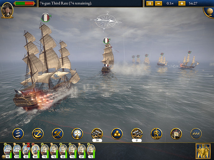 <strong>MASTER THE BATTLEFIELD</strong> Direct thousands of troops in colossal 3D clashes on land and sea, in your own campaigns or in Historical  Battles. Mastermind Napoleon’s victory over Austria and Russia at Austerlitz, rewrite the defeats of his navy at the Nile and Trafalgar, and fight as Britain or France in the final showdown at Waterloo.