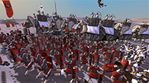 Les éléphants de guerre carthaginois sèment le chaos dans les rangs de l'armée des Julii romains.