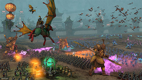 LEVEZ UNE PUISSANTE ARMÉE<span>Parmi sept races uniques et avec des centaines d'unités sous votre commandement, levez une armée et remportez des batailles en temps réel dans un monde à la taille et à la diversité incroyables.</span>