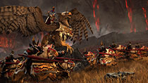 Emperor Karl Franz rides into battle on the mighty Griffon Deathclaw.