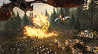 A screaming Terrorgheist swoops down on Empire forces as they attack an army of Vampire Counts.