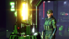 Une agente d'XCOM est hypnotisée par le composant chimique extraterrestre qu'elle a récupéré lors d'une mission.