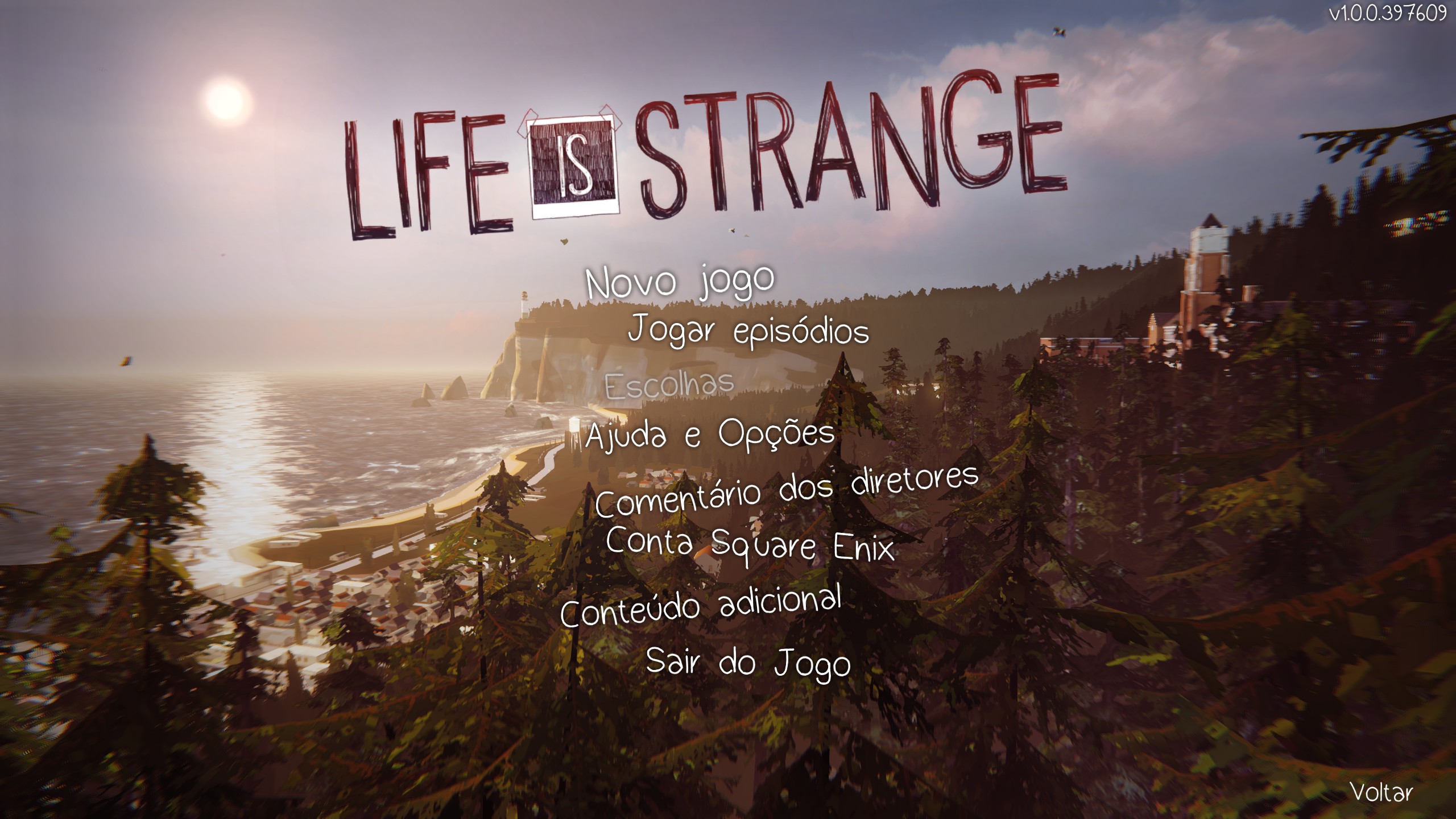 Image of main menu